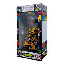 Load image into Gallery viewer, Nandi African 12 inch doll in dress - Sunset Fan