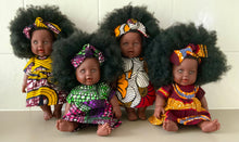 Load image into Gallery viewer, Nandi African 12 inch doll in dress - Green Purple