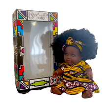Load image into Gallery viewer, Nandi African 12 inch doll in dress - Bamboo Yellow