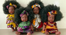 Load image into Gallery viewer, Nandi African 12 inch doll in dress - Sunset Fan