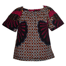 Load image into Gallery viewer, African print short sleeve top - Seashell pink