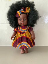 Load image into Gallery viewer, Nandi African 12 inch doll in dress - Red Circles

