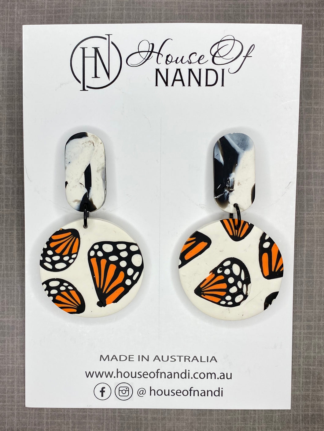 Marble Monarchy - Large oblong and circle dangles