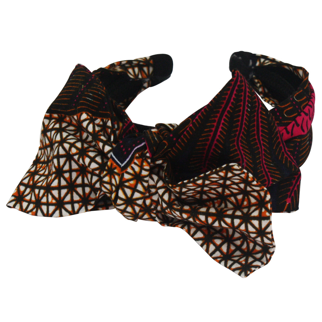 African Print Aliceband - Seashell pink