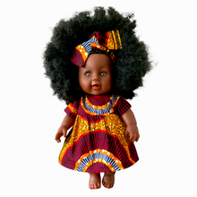 Load image into Gallery viewer, Nandi African 12 inch doll in dress - Red Circles

